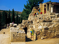 Palast von Knossos Ansicht von Citysam  Kreta 