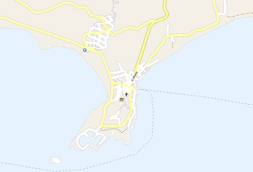 Paleochora-Stadtplan mit Luftaufnahme und Hotels von Kreta